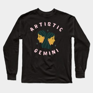 Artistic Gemini Long Sleeve T-Shirt